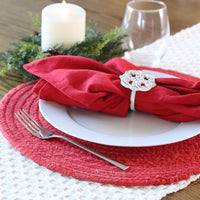 Placemat Essex Round Red