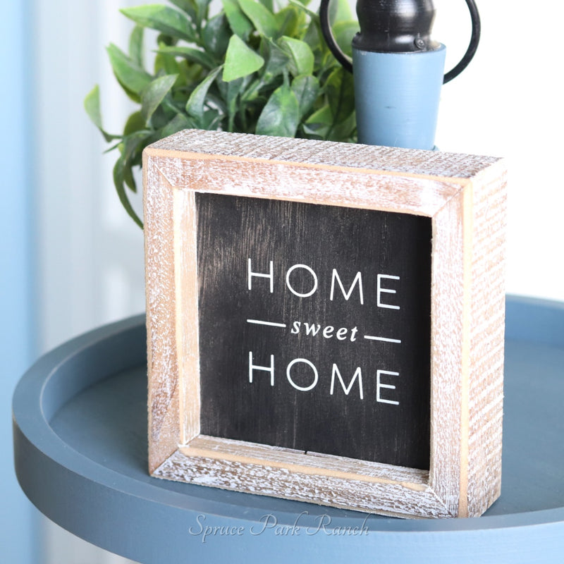 Reversible Wood Home and Peace Sign