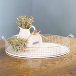 Oval Whitewash Serving Tray