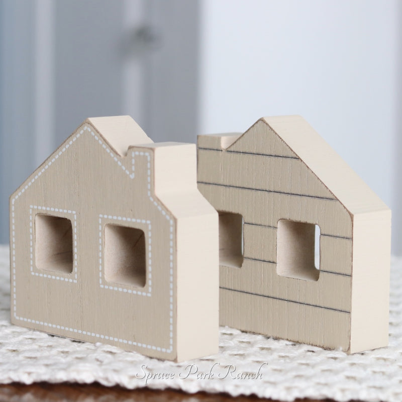 Chunky Wooden House Reversible
