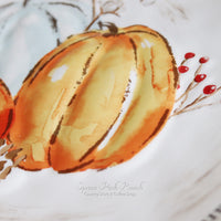 Rustic Watercolour Pumpkin Plate