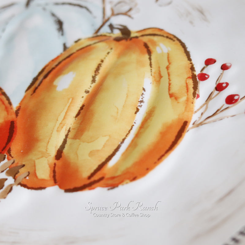 Rustic Watercolour Pumpkin Plate
