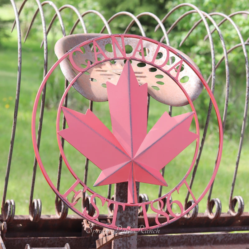 Canada Est. 1867 Metal Circle Sign