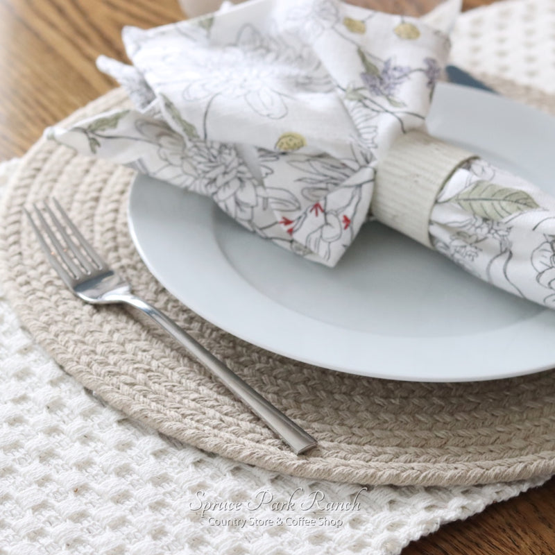 Placemat Essex Round Stone