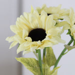 Pale Yellow Sunflower Stem Real Touch