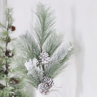 Frosted Glitter Mixed Pine Pick with Cone