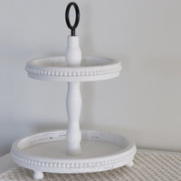 Eliza Two Tiered Tray White