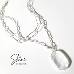 Kendra Clear Quartz Layered Pendant Necklace