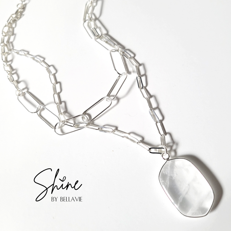 Kendra Clear Quartz Layered Pendant Necklace