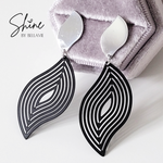 Krista Laser Cut Leaf Earrings