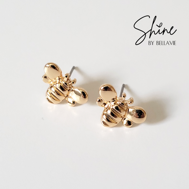 Lynn Gold Bee Earrings
