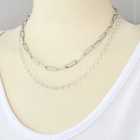 Mina Faceted Crystal Layered Necklace