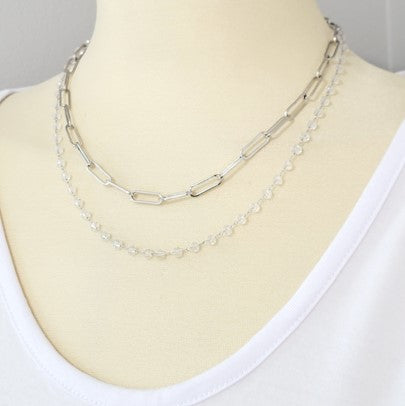 Mina Faceted Crystal Layered Necklace