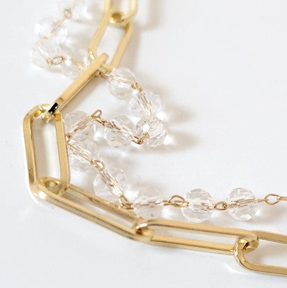 Mina Faceted Crystal Layered Necklace