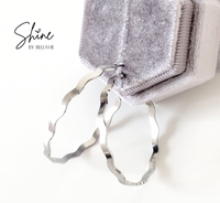 Reva Wave Hoop Earrings