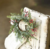 Icy Cedar with Red Berries Greenery Collection